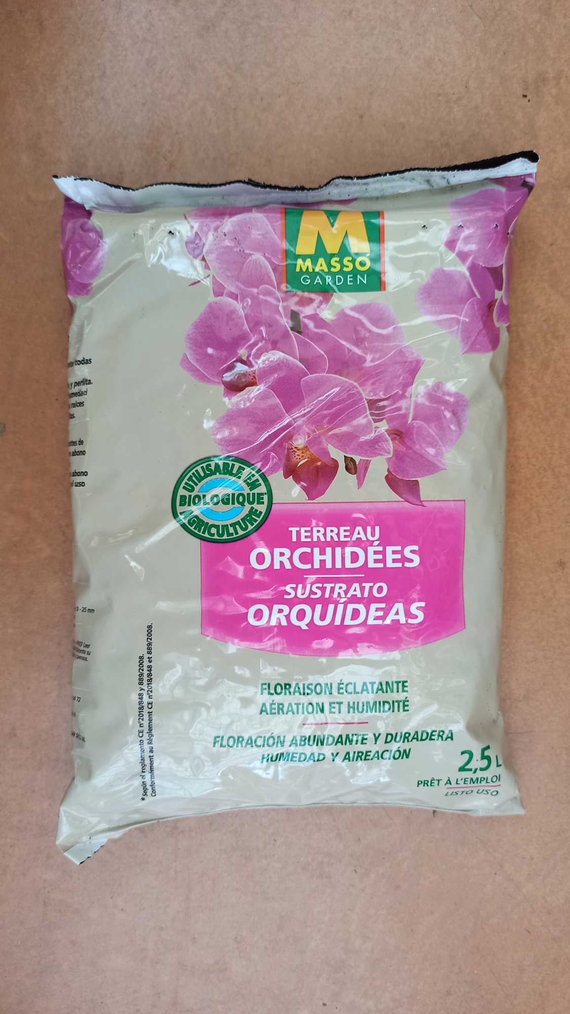 Terreau pour Orchidées DCM, sac de 2,5 litres, prêt à l'emploi