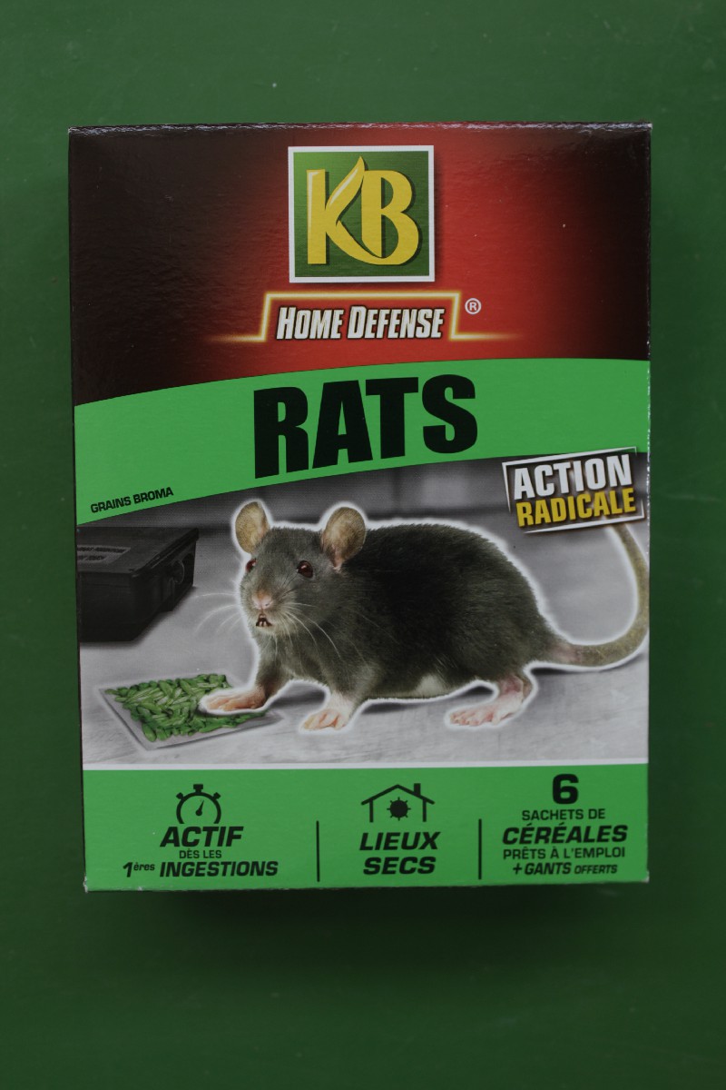Grain appât prêt à l'emploi pour rats, souris, mulots - 6 sachets