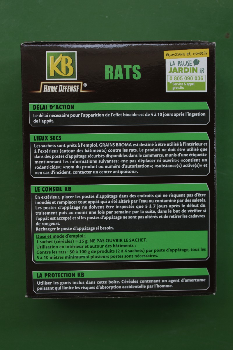 Appâts Rats Céréales KB x6 - Jardi Pradel - Jardinerie et