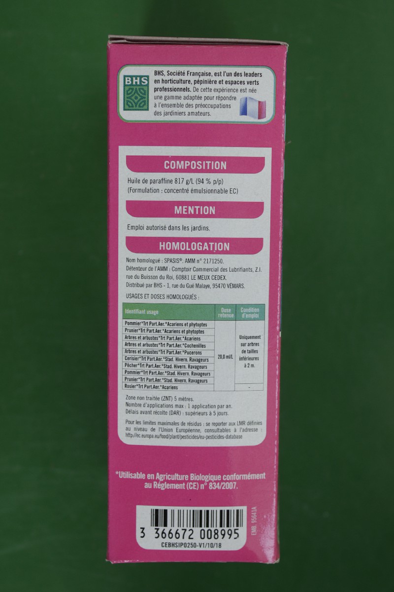 Huile Insecticide Minérale Compo Algoflash 250 ml