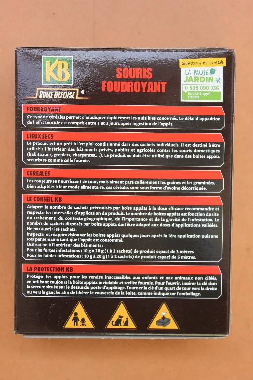 Souris foudroyant 10g + boite appat - Cdiscount Jardin