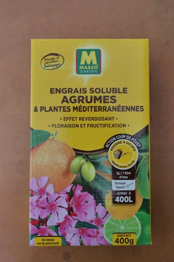 Engrais solubles agrumes plantes mediterraneennes 400g - Masso Garden (5) - Produits - Jardi Pradel - Jardinerie et fleuriste à Bagnères-de-Luchon (31)