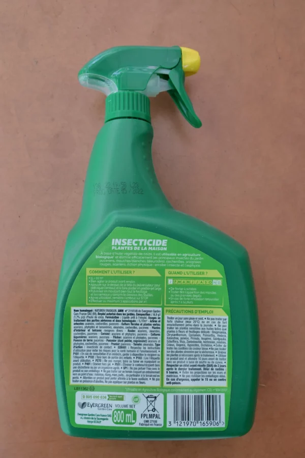 Insecticide plantes de la maison pret à l'emploi 800ml - Fertiligene (4) - Produits - Jardi Pradel - Jardinerie et fleuriste à Bagnères-de-Luchon (31)