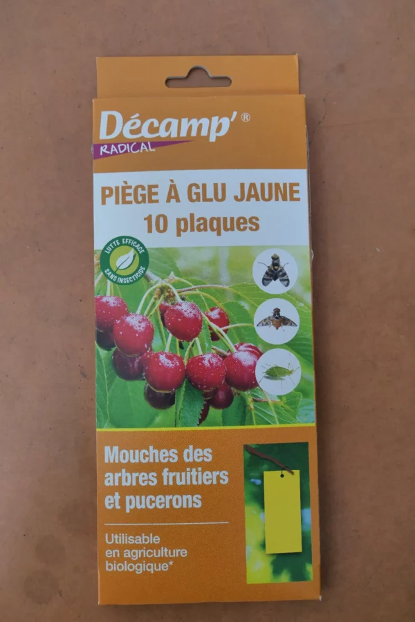 Piège à glu jaune x10 mouches des arbres fruitiers et pucerons - Décamp Radical (1) - Produits - Jardi Pradel - Jardinerie et fleuriste à Bagnères-de-Luchon (31)