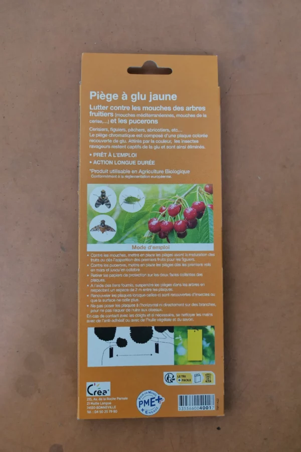 Piège à glu jaune x10 mouches des arbres fruitiers et pucerons - Décamp Radical (2) - Produits - Jardi Pradel - Jardinerie et fleuriste à Bagnères-de-Luchon (31)